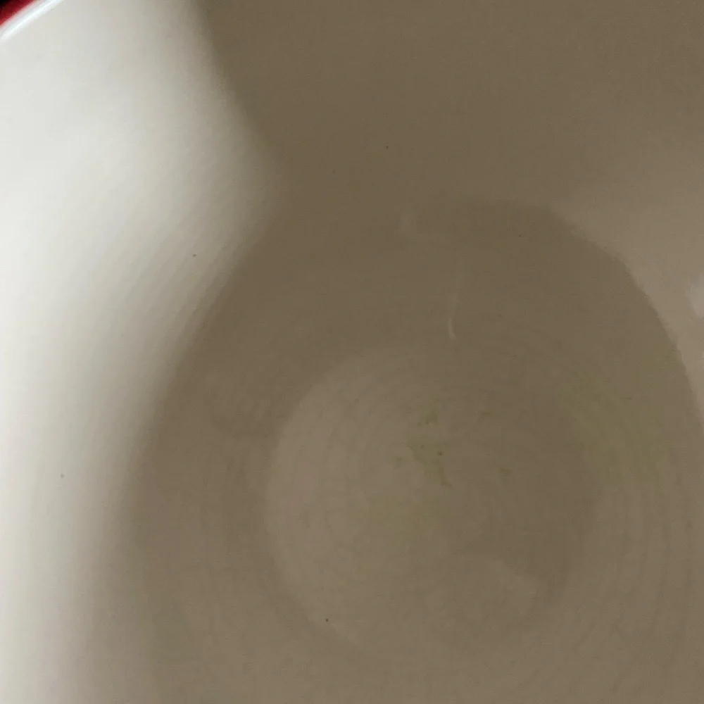 Christmas Peppermint Swirl Stripe Polka Dot Ceramic Red and White Nesting Bowls